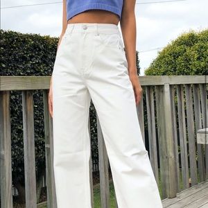 NEW Glassons High Rise Straight White Jeans